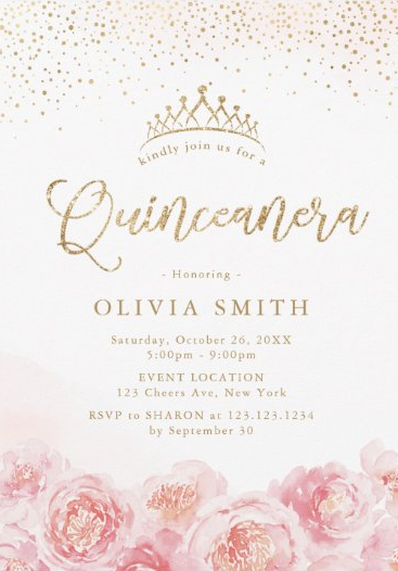 invitacion de Elizabeth